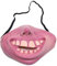 EROSPA® Halbmaske Mund Große Zähne Breites Grinsen - Latex - Halloween Karneval Fasching