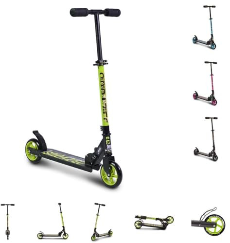 Byox Kinderroller Rendevous, Höhe einstellbar, klappbar, PU-Räder, ABEC-7 grün