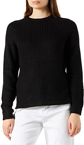 VERO MODA Damen VMLEA LS O-Neck Blouse PI NOOS Pullover, Black, M