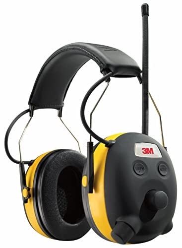 3M Casque antibruit WorkTunes AM/FM, 90541EC1 (87-98 dB), Noir Jaune