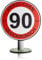 DARO Design - Verkehrsschild 90 Jahre Herzlichen Glückwunsch - 20cm Groß - Verkehrszeichen Geburtstag, Jubiläum, Schild, Holz