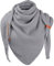 Vancavoo Dreieckstuch Damen XXL Schal Dreiecksschal Herren Warm Strickschal mit Wolle Elegant Winterschal Herbstschal Deckenschal mit Verschluss Halstuch 190 * 85cm,hellgrau