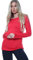 AA ESSENTAILS Women Ladies Long Sleeve Round Neck Plain Top Stretchy Casual Summer T-Shirts Basic Slim fit Tee Tops (Red, 16-18) (ZJ-88487)