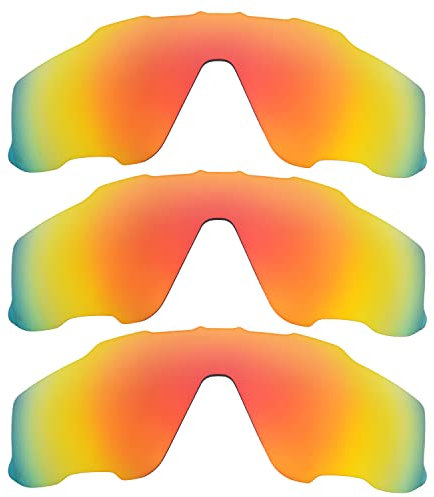 IMYTPFT 3 compatibles/reemplazo para lentes Oakley Jawbreaker rojo polarizado, rosso, Talla única