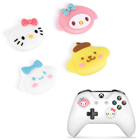 DLseego Anime Theme 4 Thumbstick Kappen Grip Set Caps für Xbox Series X PS5 PS4 Switch Pro Controller,Joystick Schutz Anhänge,Thumb-Stick Grip PS4 PS5 Zubehör,Kombination 3