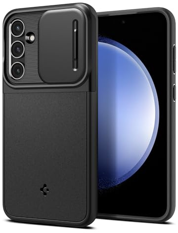 Spigen Optik Armor Hülle Kompatibel mit Samsung Galaxy S23 FE -Schwarz