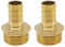 YDHfdc 2 Pezzi Connettore Coda Tubo Flessibile in Ottone Barb Coda Raccordo Connettore 19 mm 1 Pollice per Linee Aria, Acqua, Carburante, Petrolio e Gas
