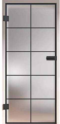HORI® Glasdrehtür im Loft-Design Lofttür Industrial Design 1972 x 834 mm I DIN links
