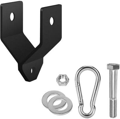 RIMLUFE Power Rack Crossmember Shankle Bolts Bands and DIY Pulley Systems Cage Add on Attachment,Cable System Gear Spotter Arms Accessories, LAT Pull Down Up Rig Bar Holder Tool (0.625 Holes)