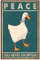 ETCOTUY Poster Peace Was Never An Option, Metall-Blechschild, Retro-Kunst, Badezimmer, Garage, Büro, Bar, Café, Bauernhaus, Wanddekoration, Kunst, 30,5 x 40,6 cm