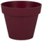 EDA - Pot de Fleur Rond Toscane Ø 20 cm - Volume 3 L - Ø 20 x H.17 cm - Rouge Bourgogne