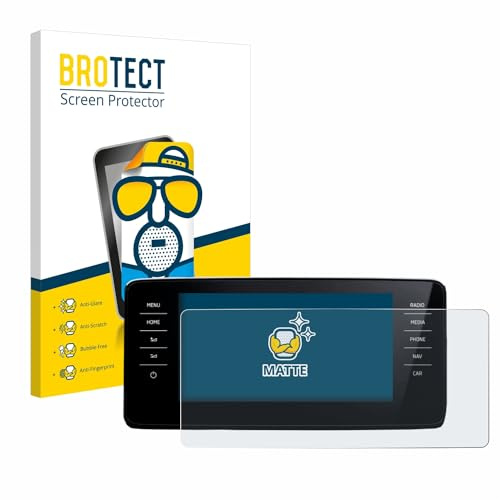 BROTECT Schutzfolie für Skoda Scala Infosystem Amundsen 9.2 2022 | Entspiegelnder Displayschutz Made in Germany Matte Displayschutz-Folie Anti-Reflex Anti-Fingerprint Einfache Montage