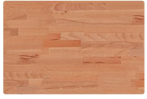vidaXL Tischplatte, Holzplatte Holztischplatte Rechteckig, Ersatzplatte Platte für Beistelltisch Bartisch, Massivholztischplatte Schreibtischplatte, 60x40x1,5 cm Massivholz Buche