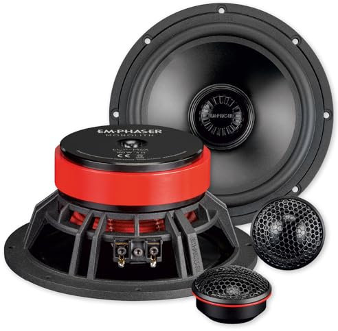 EMPHASER ECP-M6X – 2-Wege Komponenten System, 16,5 cm / 6,5 Zoll Autolautsprecher, aktives Soundsystem ohne Frequenzweichen, für Einbau in die Türen, 150 W RMS, 1 Paar