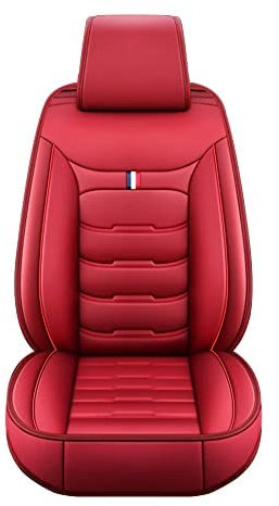 LICOME Auto Sitzbezüge Sets für Seat Altea XL 2004 2005 2006 2007 2008 2009-2015, 5 Sitzer Wasserdicht Atmungsaktiv Leder Autositzbezug Vorne Hinten Schonbezüge, Innenraum Zubehör,F Red