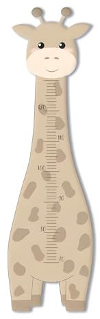 swook! Messlatten für Kinder personalisierbar mit Namen und eigenen Texten, Messlatte Kinder – Kinderzimmer Deko und Babyzimmer Deko, Messlatte für das Babyzimmer, 100cm – Messlatte (Giraffe)