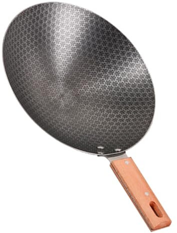 CIYODO Wok De Camping Poêle Wok Cuisinière À Gaz Gadget De Cuisine Wok Petit Wok Marmite Wok Pour Cuisinière Poêle À Frire Cuisson Wok Accessoires De Batterie De Cuisine Wok À Fond Rond