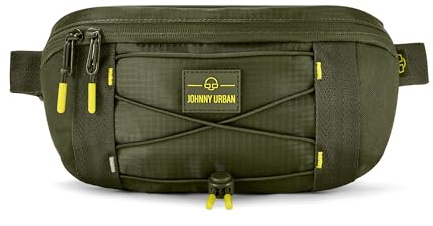 Johnny Urban Bauchtasche Damen & Herren Grün - Devin - Große Hüfttasche für Outdoor, Sport, Festival, Freizeit - Crossbody Bag mit verstellbarem Gurt - Wasserabweisend