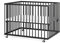 Sämann Laufstall Baby 75x100 cm | TÜV geprüft 2024 | stufenlos höhenverstellbar | Laufgitter Premium | Babybett aus Holz | Krabbelgitter Black Edition