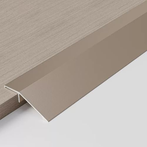 Raouoae Höhenausgleichsprofil 3 Stück 90cm Abschluss Übergangsprofil FußBoden Leiste Aluminiumlegierung Eloxiert Abdeckleiste Höhen-ausgleich 3-15mm/6-20mm/10-40mm(Roségold,Breite: 35 mm)
