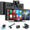 Wireless Carplay Auto Android Auto 10,26'' Touchscreen Carplay Driveplay con 2.5K+1080P Dashcam Aut-o, Carplay Schermo per AuTo con Mirror Link Dual-Bluetooth 5.0 Siri/G-oogle Scheda TF 64G