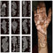 9 Blatt Schablonen Temporäre Tattoo-Set, Wiederverwendbar, Indische Aufkleber, Selbstklebende Vorlagen