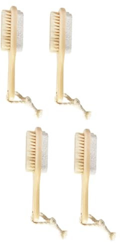 FRCOLOR 4 Stück Fußfeile Bürste Mit Bimssteinborsten Fuß Reiben Füße Raspeln Bimssteine Liebesherzpflaster Körperwäscher Toilettenreiniger Bimssteinbürste Bimsstein Zum Reinigen Hölzern