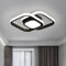 JDONG LED Deckenlampe 4000K Neutralweiß 24W Quadratisch Deckenlampe Schwarz 2000LM Modern Design Flurlampe Küchenlampe für Studio Balkon Keller Garage Treppe Gang Bad Küche Ø32CM
