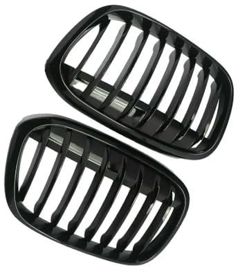 JQHXFDC - Auto Front Niere Kühlergrill Haube Grills Front Niere Diamant Kühlergrill Auto Styling passt für BMW X1 F49 F48 2016 2017 2018 2019 [OEM:51117383363, 51117383364]