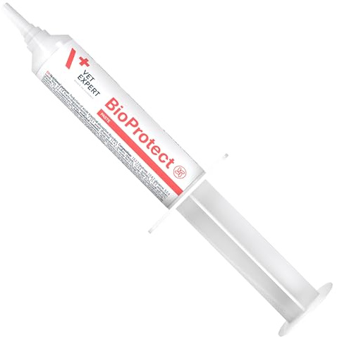 Vet Expert BioProtect Paste – Digestive Support for Dogs and Cats, Relieves Diarrhoea, Boosts Gut Health, and Restores Intestinal Balance with Probiotics, Prebiotics, and Bentonite (15 ml Syringe)