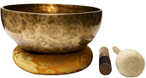 MDFCZXP 20cm Sound Healing Large Singing Bowl For Spa Therapy Best Vibration, Meditation Yoga Handmade Tibetan Singing Bowl,Brass,20cm