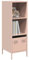 Homgoday Credenza Top Rosa 35x39x103,5 cm Acciaio, Armadio Laterale con Cassetto e Ripiani, Mobile di Stoccaggio Comò per Cucina, Soggiorno, Camera, Sala da Pranzo