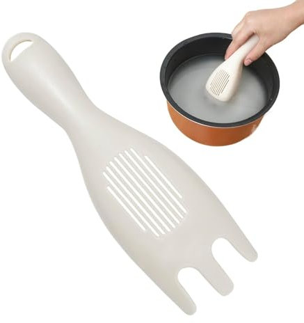 Multifunctional Rice Cleaner, Ergonomic Strainer Spoon, Hanging Filter, Rice Washing Tool with Handle for Vegetables, Fruits and Grains, Ensures Efficient Sieving and Washing in the Kitchen
