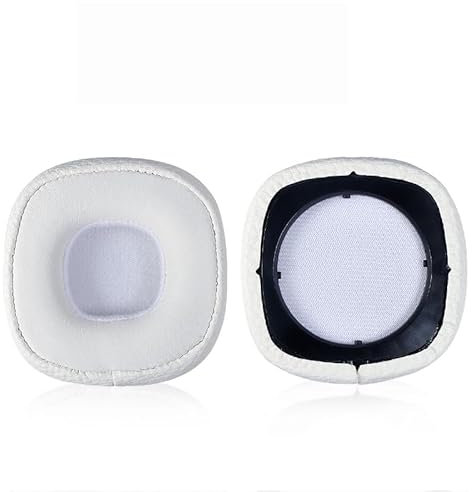 Cuscinetti auricolari di ricambio compatibili con cuffie Bluetooth Marshall Major III, in pelle proteica, per cuffie Major III, bianco