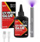 UV Resin Set mit UV Lampe, 60g UV Kleber Epoxidharz mit Wiederaufladbarer UV Taschenlampe, Aushärtung in nur 5 Sekunde, UV Harz für DIY Schmuckherstellung, Kunststoffreparatur, Glasreparatur