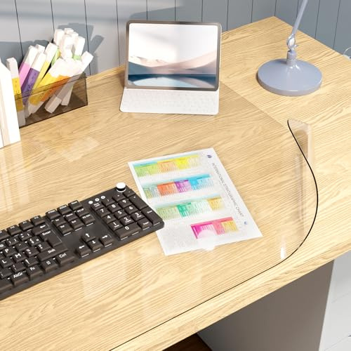 Multi-Functional Clear Desk Protector Mat System-Shock-Absorbent Surface for Heavy Equipment, Foldable & Portable (60 * 43CM)