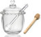 Glass Honey Pot, with Dipper and Lid, Glass Honey Jar with Dispenser, Honey Jar for Storing and Dispensing Honey For Home Kitchen - 240 ml (1)