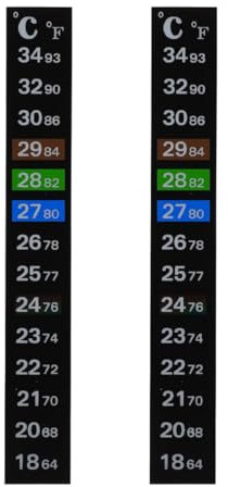 OUDQFCJ 2 Pcs Termometro Digitale Adesivo per Acquario per Misurazione Interna (18-34℃) (Nero)