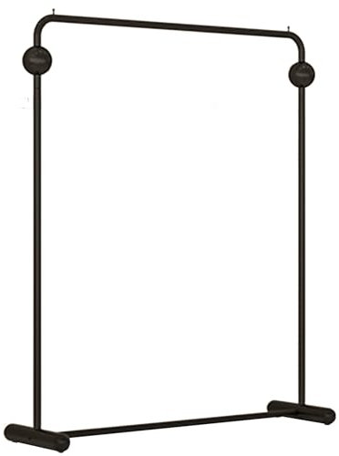 Rail de vêtements en métal moderne, porte-vêtements commerciaux à vêtements pour vêtements suspendus, porte-affiche de magasin de vêtements indépendants, porte-vêtements noirs (taille: 100x40x160cm)