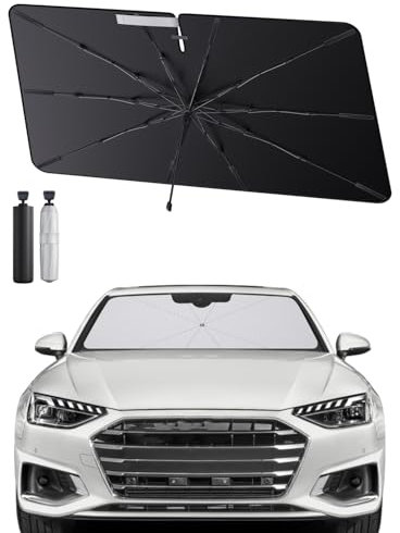 SHAOHAO Compatible con Audi A4 B9 2020 2021 2022 2023 2024 Parasol Coche Delantero Protector Solar Parasol Paraguas Coche Resiste a los Rayos UV Plegable Audi A4 B9 Accesorios