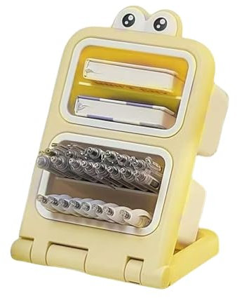 Générique Pot à crayons de bureau - Organiseur de stylos de bureau de dessin animé, support de rangement de marqueurs, boîte de papeterie inclinée peu encombrante pour les voyages, l'école, le casier