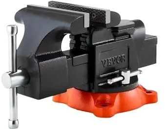 FBFTGMRMTA Schraubstock, 5/5,5/8 Backenbreite, Mehrzweck-Schraubstock mit 360°-Schwenkverriegelung, Basisschraubstock mit Amboss for Einspannen runder Rohre(8 inch)