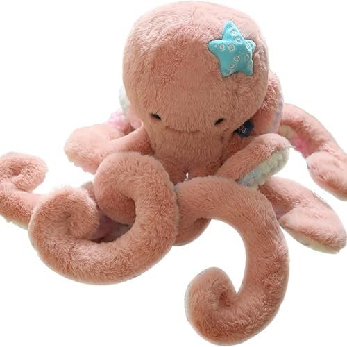 Xiyocadt Oktopus Plüschtier Niedliche Oktopus Plüsch, Marine Spielzeug Dekoration, Große Geformt Cuddly Kuscheltier Oktopus Geburtstag Geschenke, Riesenkrake Plüschtiere für Kinder (50CM,fenhong)