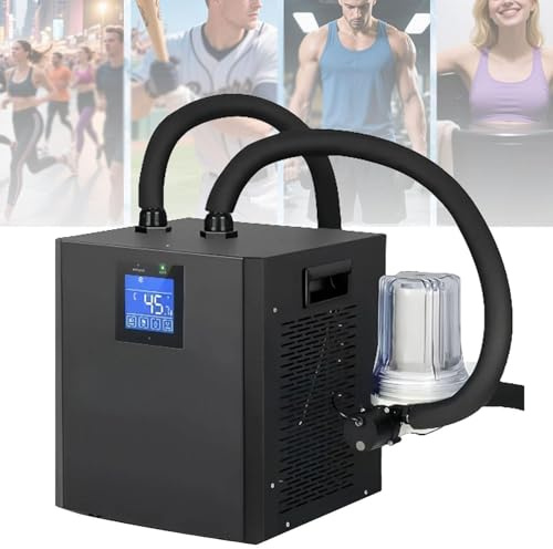 Ice Bath Water Chiller,600W Water Chiller Cold Plunge Chiller with External Filter & Submersible Pump,Universal Cooling System with LED Display,Ice Bath Cold Water Recovery(Dual Pump)