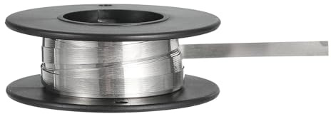 QUARKZMAN Heizdraht Flach 0.2x4mm Nickel-Chrom Flachheizdraht 3 Meter Hochtemperaturdraht mit Rollen Heizband für Pflanzenheizung Heizelemente DIY Bastelbedarf Schwarz und Silber