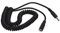Rallonge audio spirale - 7,5 m de long - Fiche jack 3,5 mm - Coupleur stéréo