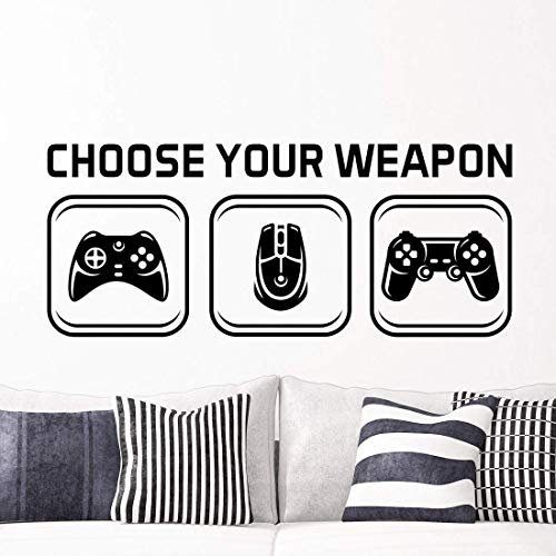 Wandsticker für Kinderzimmer Motiv: Choose Your Weapon Play Vinyl für Kinderzimmer Spieler Kunst Jugendliche Videospiel Wandbild Kinderzimmer Spielzimmer Schlafzimmer wandaufkleber wandtattoo