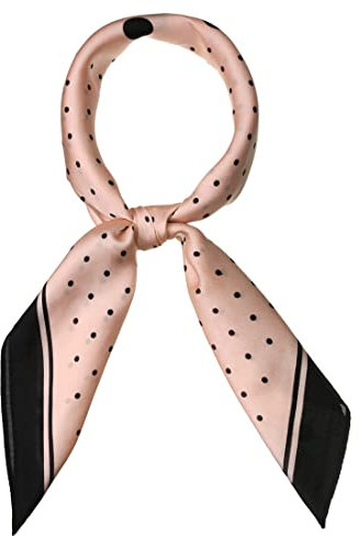 sourcing map Damen Square Schal Halstücher Stirnband Polka Dots Halstuch Rosa 70 x 70cm