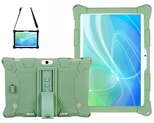 AKNICI Funda Antichoque para TOSCIDO X108/BEISTA 10/LNMBBS X30/YOTOPT 10/DUODUOGO G10 P9/YUNTAB K107/JANWIL 10/MEBERRY 10/YESTEL X7/Haehne 10,1/Novel TT 10.1/KXD 10,Correa de Mano/Hombro - Verde