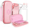 GeeRic Étuis Compatible pour Switch Lite 2019, Protection Housse + Coque Transparente + Protection écran Compatible pour Switch Lite + 4 Thumb Grip, Rose